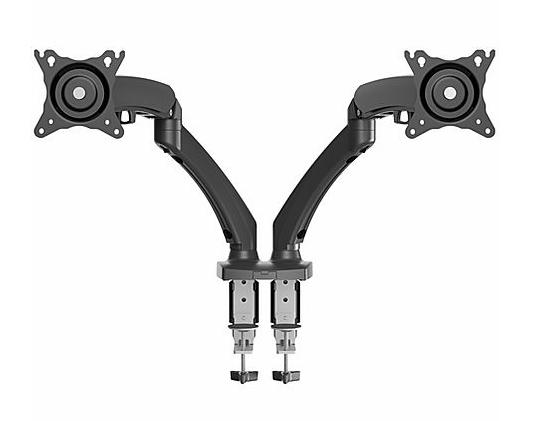 Barkan Mounts Dubbele monitor arm met bureaubevestiging |tot 29 inch |2 schermen |Gasveer