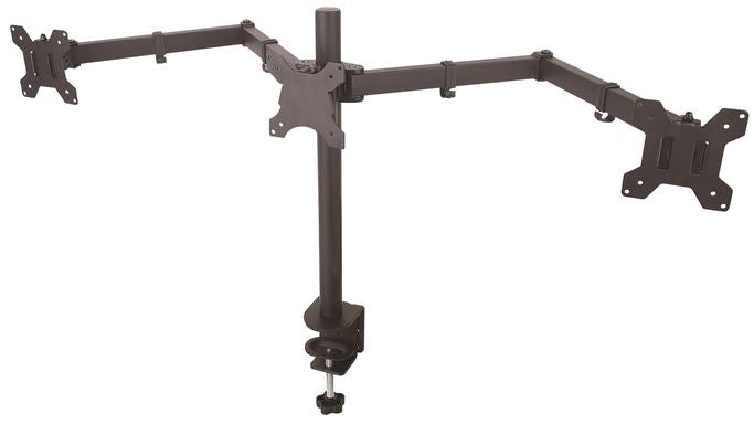 Wolff Mount Bureau monitorbeugel |Universeel |Schermen 13 tot 24 inch |Geschikt voor 3 schermen