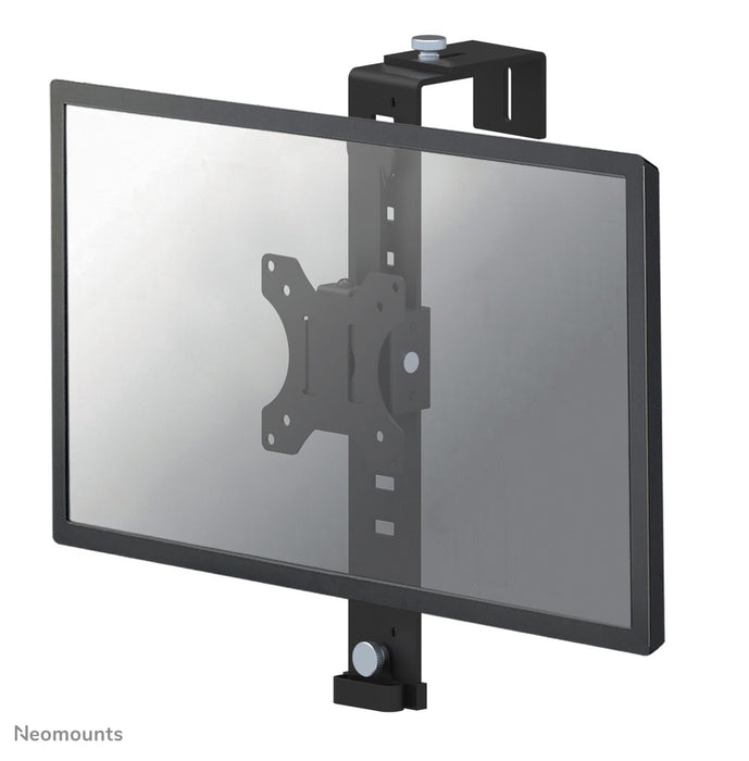 Neomounts FPMA-CH100 zwart is een bureausteun die over een scheidingswand gehangen worden voor flat screens t/m 30 inch.