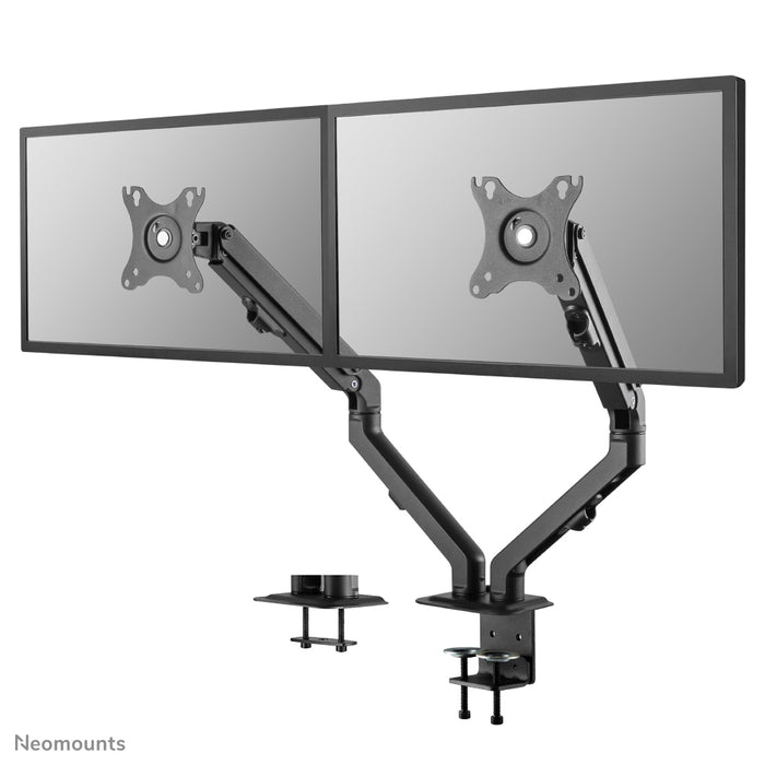 Neomounts FPMA-D650D zwart is een full motion bureausteun voor schermen t/m 27 (69 cm).