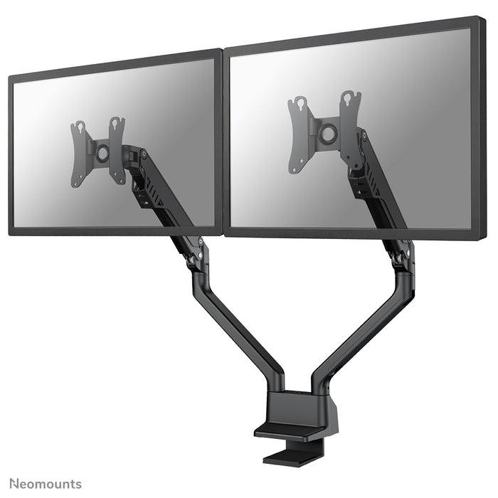 Neomounts FPMA-D750D zwart is een bureausteun met gasveer voor flat screens t/m 32 inch (81 cm).