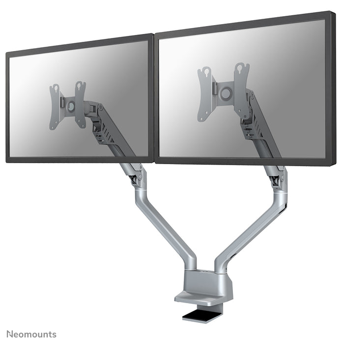 Neomounts FPMA-D750D zilver is een bureausteun met gasveer voor flat screens t/m 32 inch (81 cm).