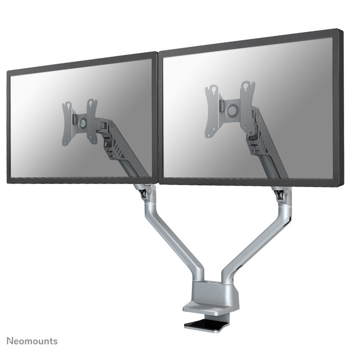 Neomounts FPMA-D750D zilver is een bureausteun met gasveer voor flat screens t/m 32 inch (81 cm).
