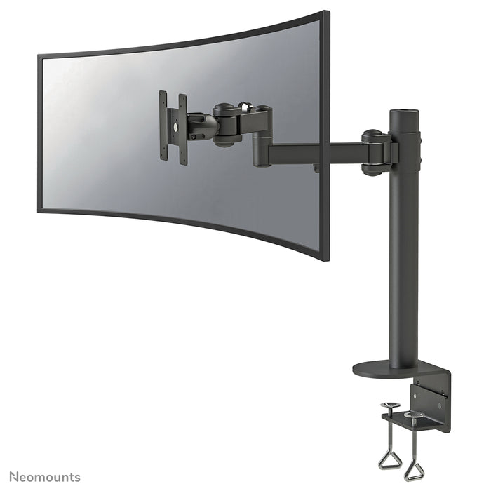 Neomounts FPMA-D960 zwartPLUS is een bureausteun met 3 draaipunten voor curved screens t/m 49 inch (124 cm).