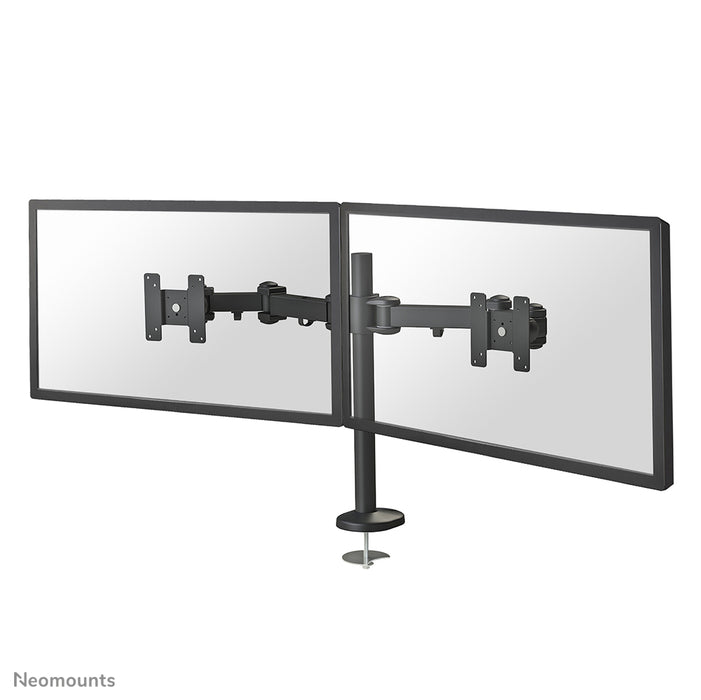 Neomounts FPMA-D960DG is een bureausteun voor 2 flat screens t/m 27 inch (69 cm).