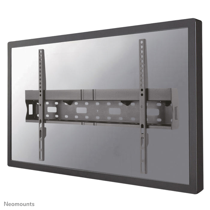 Neomounts LFD-W1640MP is een vlakke wandsteun voor flat screens t/m 75 inch en biedt de mogelijkheid om een mediaplayer of mini PC achter het scherm te plaatsen - Zwart