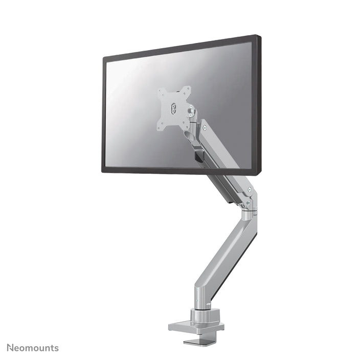 Neomounts NM-D775 zilver is een gasgeveerde bureausteun voor flat screens t/m 32 inch (81 cm) - Zilver