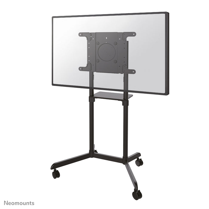 Neomounts NS-M1250 zwart is een verrijdbaar meubel voor flat screens t/m 70 inch (178 cm). Incl. laptop plateau - Zwart