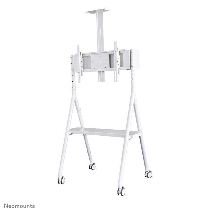 Neomounts NS-M1500 wit is een verrijdbaar meubel voor flat screens t/m 65 inch (165 cm). Incl. laptop plateau - Wit