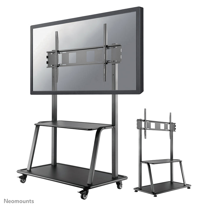 Neomounts NS-M4000black is een verrijdbaar meubel voor flat screens t/m 105 inch (267 cm).