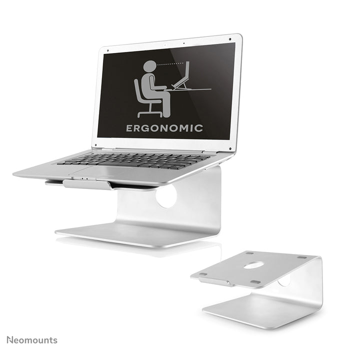 Neomounts NSLS050 is een 360 graden draaibare bureaustandaard voor een notebook.