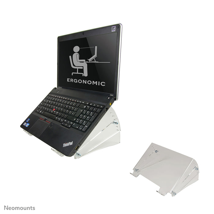 Neomounts NSNOTEBOOK300 is een acryl verhoger voor notebooks.