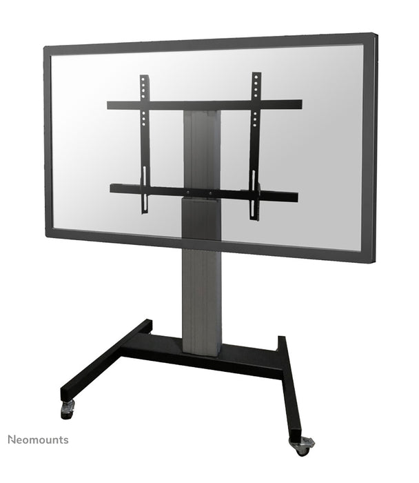 Neomounts PLASMA-M2250 zilver is een elektrisch in hoogte verstelbare trolley voor flat screens t/m 100 inch.