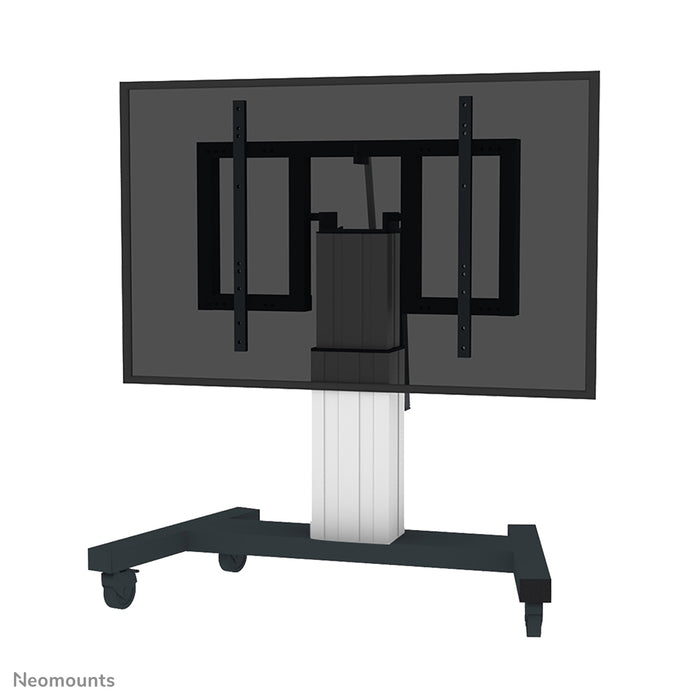 Neomounts PLASMA-M2550T zilver is een elektrisch in hoogte verstelbare en kantelbare trolley voor flat screens t/m 100 inch (254 cm).
