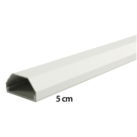 kabelgoot tv aluminium wit 5cm breed