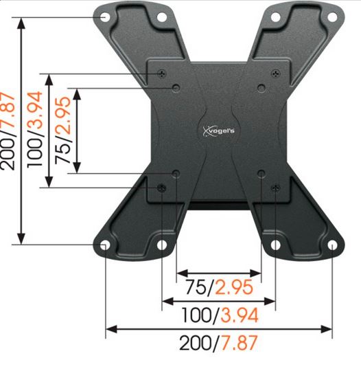 Vogels Wall 1105Platte Tv muurbeugel voor schermen tot 37 inch