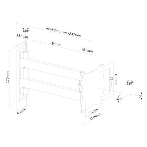 Neomounts FPMA-W820 Zwart TV Beugel