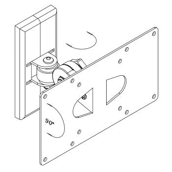 Zilvergrijze muurbeugel met VESA200x100 1 arm