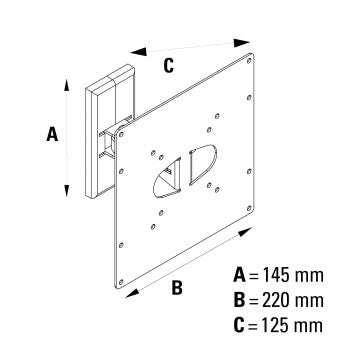 Hama muurbeugel Zwart 84447 VESA 200