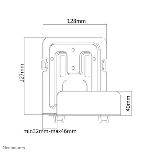 Neomounts Mediaspeler houder - Muur montage - AWL-440BL