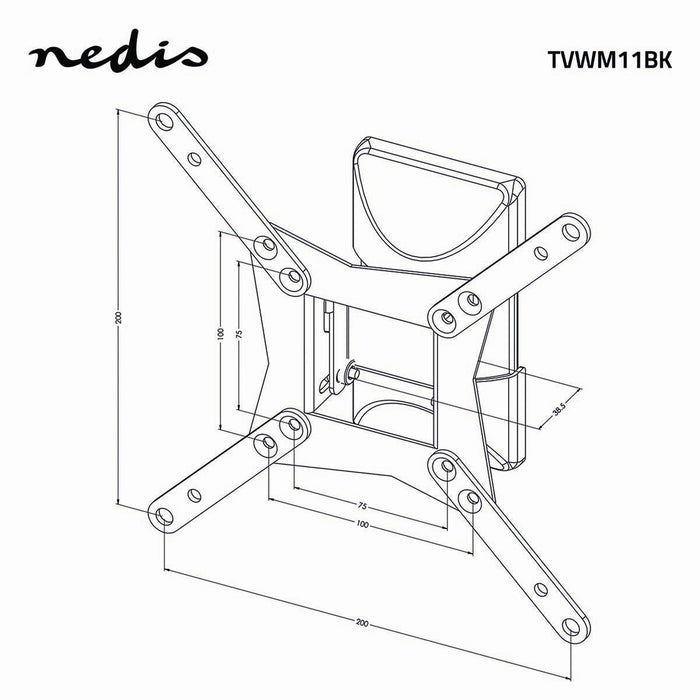 Full Motion TV Wall Mount | 10 - 32" | Max. 30 kg | 1 Scharnierpunten