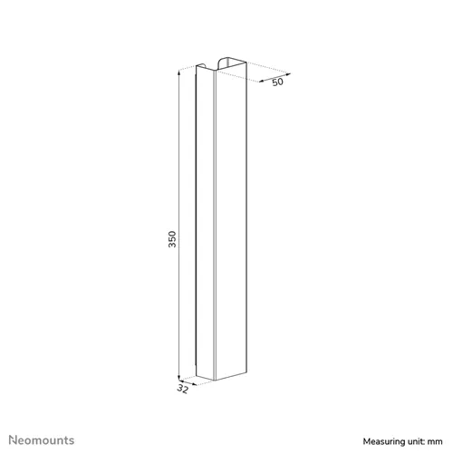 Neomounts ADS06-123WH Goulotte magnétique pour câbles 35 cm – blanc