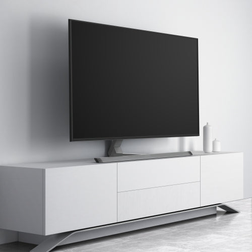 Wolff Mount Universele Aluminium TV Voet |Draai- en Kantelbaar |tot 75 inch |Kleur: Antraciet |VESA 600x400 |Strak Design