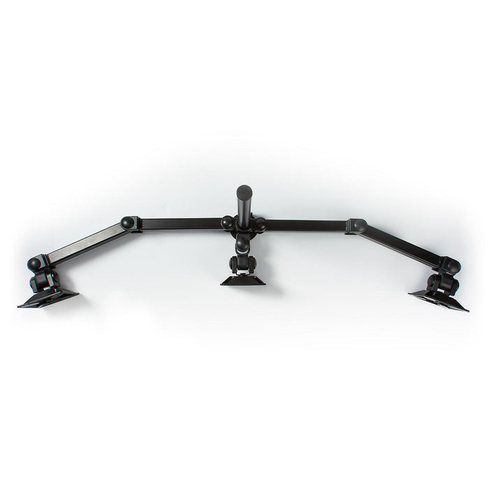 Ergonomische Monitorbeugel | Drie Monitor-Armen | Draai- en Kantelbaar | Zwart