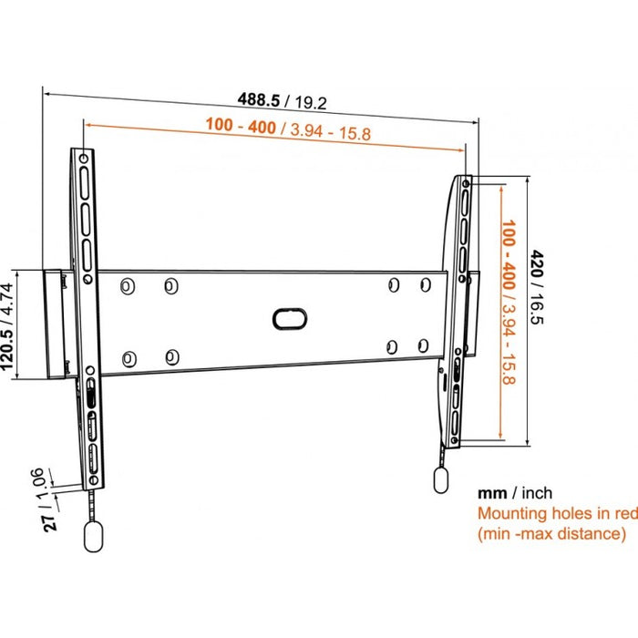 Vogel's BASE 05 M vaste tv beugel voor schermen tot 55 inch