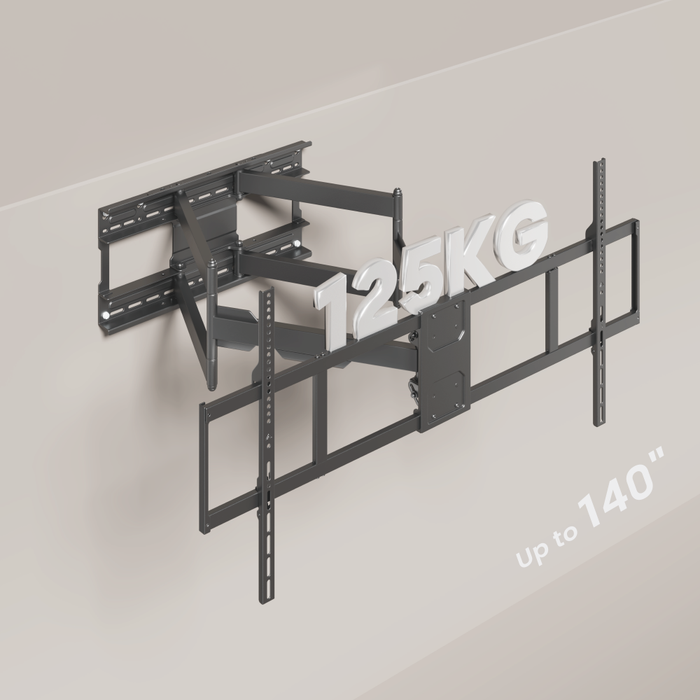 Support mural TV ultra robuste jusqu'à 140 pouces | Mouvement complet | 125 kg | VESA 1200x900