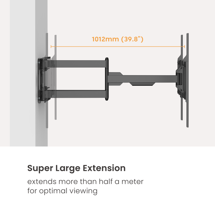 Wolff Mount Ultra Heavy Duty muurbeugel voor Samsung tot 140 inch – maximale wandafstand