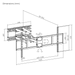 Wolff Mount Ultra Heavy Duty muurbeugel voor Samsung tot 140 inch – maattekening
