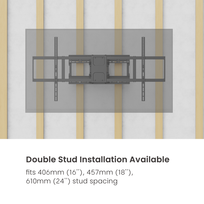 Wolff Mount Ultra Heavy Duty muurbeugel voor Samsung tot 140 inch – montagepunten aan de wand