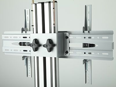 Wolff Mount Tv vloerstandaard verrijdbaar |Tot 65 inch |Zilver |Hoogte verstelbaar |Universeel |VESA 600x400