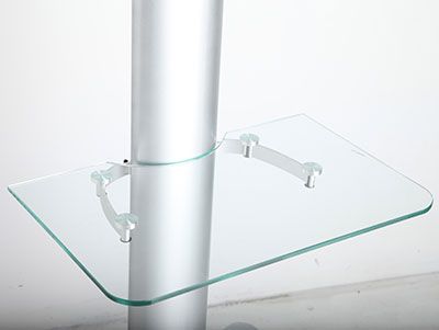 Wolff Mount Tv vloerstandaard verrijdbaar |Tot 65 inch |Zilver |Hoogte verstelbaar |Universeel |VESA 600x400