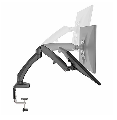 Barkan Mounts Dubbele monitor arm met bureaubevestiging |tot 29 inch |2 schermen |Gasveer