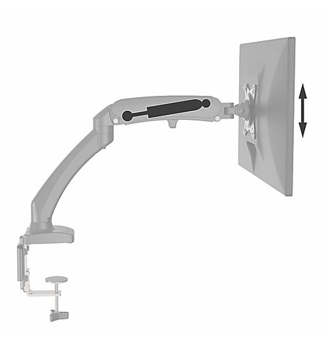 Barkan Mounts Dubbele monitor arm met bureaubevestiging |tot 29 inch |2 schermen |Gasveer