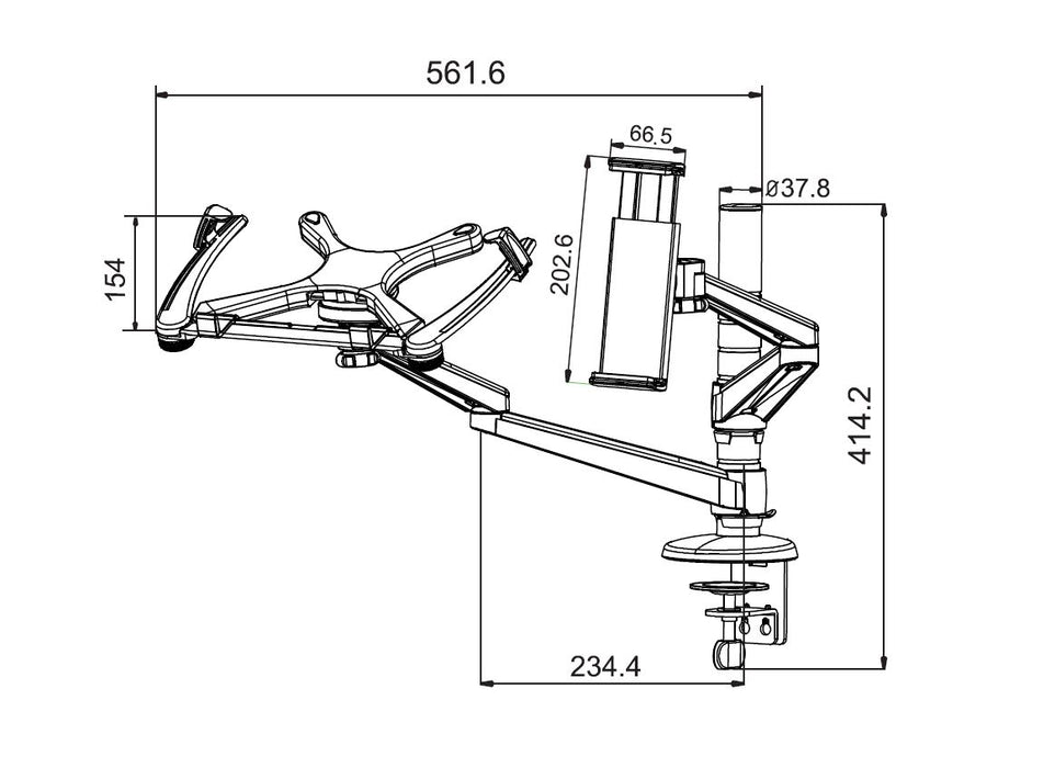 Neomounts NOTEBOOK-D300 Bureausteun voor notebook en tablet