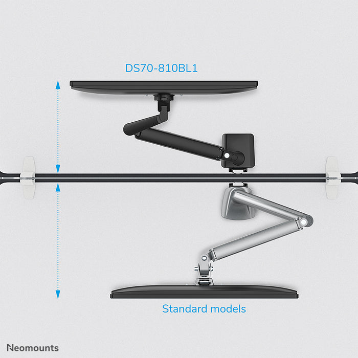 Neomounts DS70-810BL1 full motion monitor bureausteun voor 17-32 inch schermen - Zwart