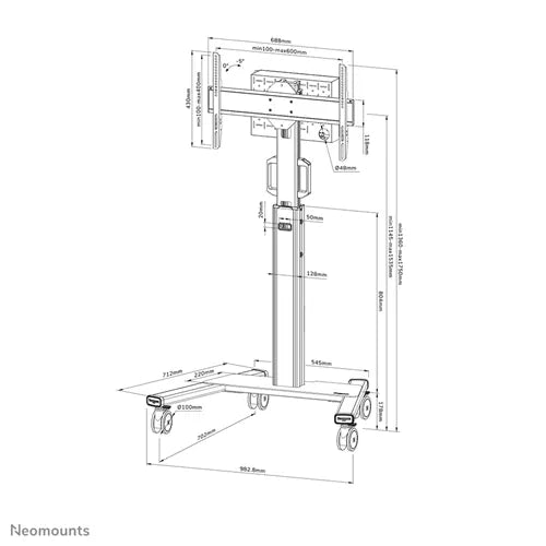 Neomounts Mobiele Vloersteun FL50S-825WH1