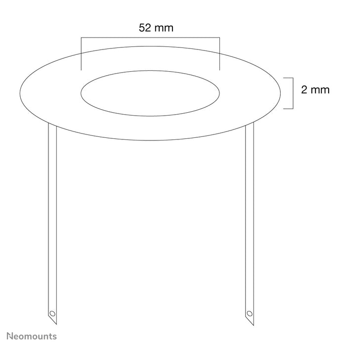 Neomounts FPMA-CRS5 is een zilveren afdekrozet voor de flatscreen plafondsteunen Neomounts FPMA-C100 zilver.