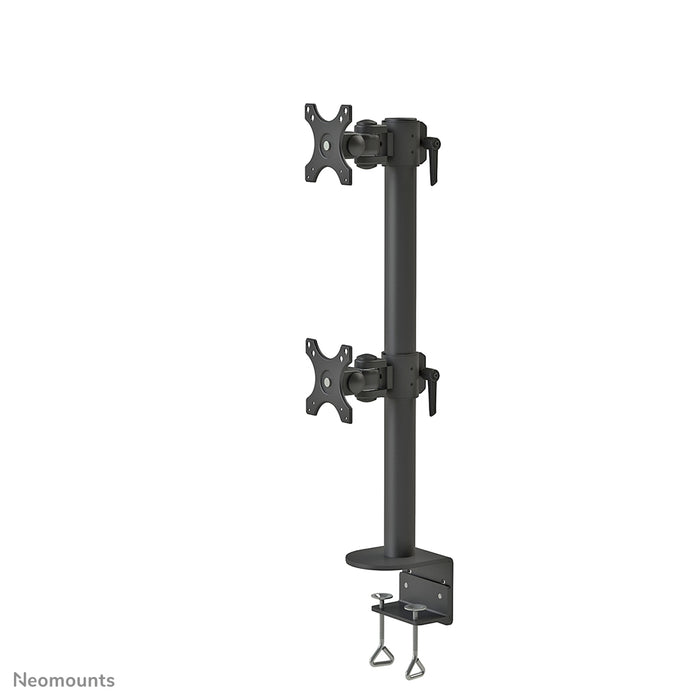 Neomounts FPMA-D960DV zwartPLUS is een bureausteun voor twee curved screens t/m 49 inch (124 cm) - Zwart