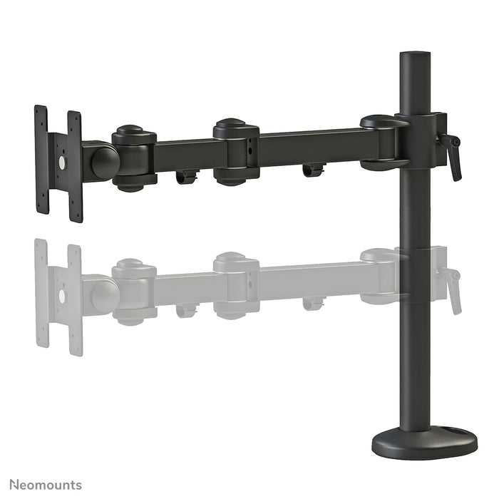 Neomounts FPMA-D960G is een bureausteun met 3 draaipunten voor flatscreens t/m 30 inch (76 cm).