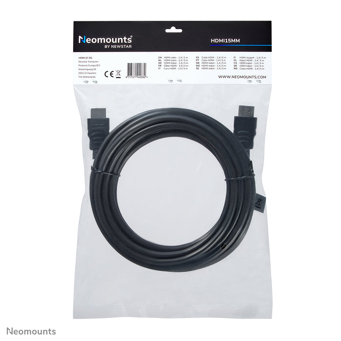 HDMI 1.4 kabel, High speed, HDMI 19 pins M/M, 5 meter