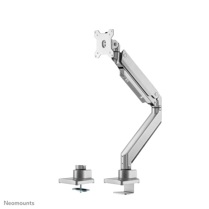 Neomounts NM-D775 zilver is een gasgeveerde bureausteun voor flat screens t/m 32 inch (81 cm) - Zilver