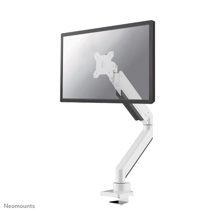 Neomounts NM-D775 wit is een gasgeveerde bureausteun voor flat screens t/m 32 inch (81 cm) - Wit