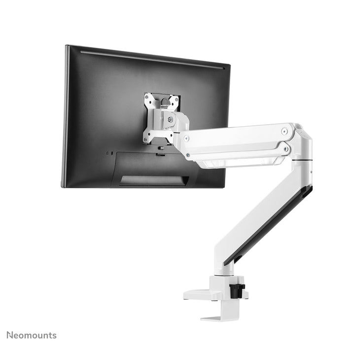 Neomounts NM-D775 wit is een gasgeveerde bureausteun voor flat screens t/m 32 inch (81 cm) - Wit