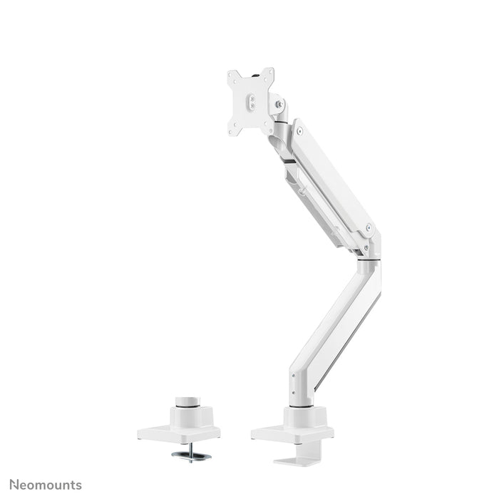 Neomounts NM-D775 wit is een gasgeveerde bureausteun voor flat screens t/m 32 inch (81 cm) - Wit