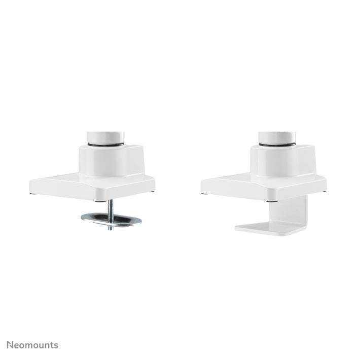 Neomounts NM-D775 wit is een gasgeveerde bureausteun voor flat screens t/m 32 inch (81 cm) - Wit