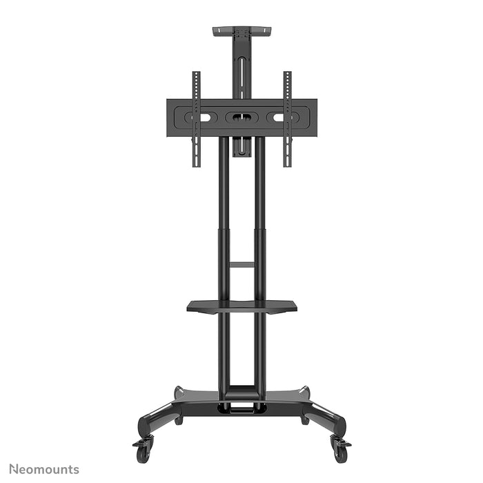Neomounts NM-M1700 zwart is een verrijdbaar meubel voor flat screens t/m 75 inch (191 cm). Inclusief laptop-plateau - Zwart